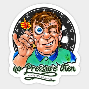 Funny Darts Player Sticker